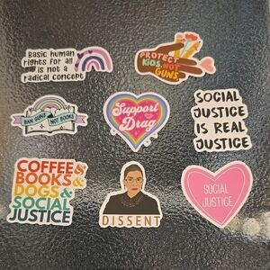 Social Justice Sticker Pack - Set of 8 - Bag #50 - NWOT